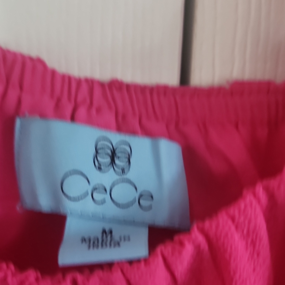 CeCe Fuchsia Ruffled Tank Top - Picture 2 of 3